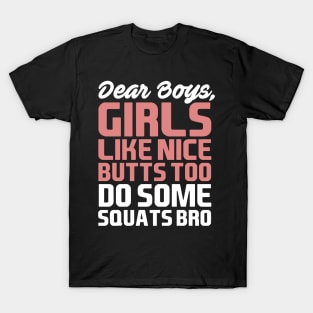 Womens Burpees and Squats graphic for a Fitness Lover T-Shirt